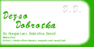 dezso dobrotka business card