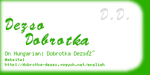 dezso dobrotka business card